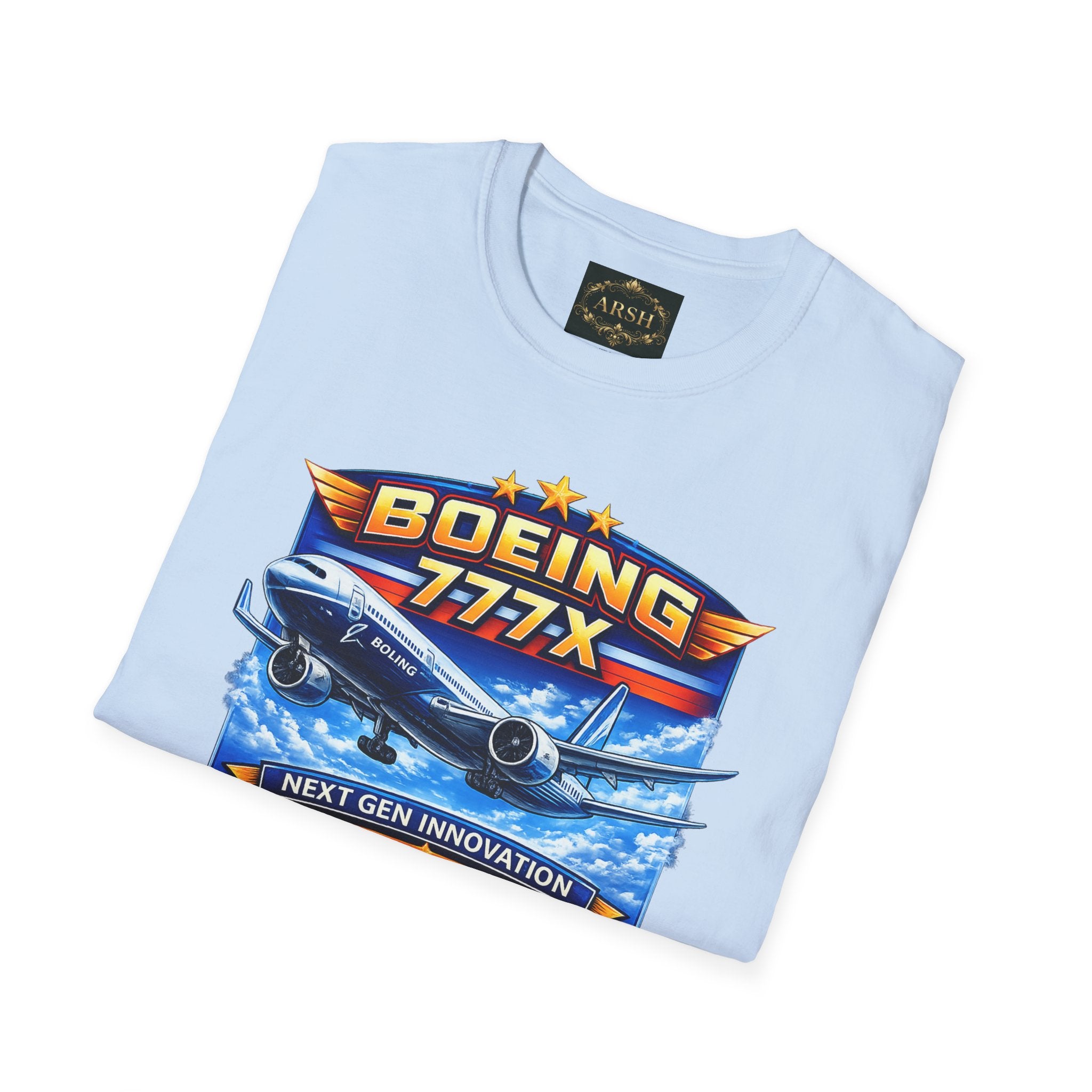 Boeing 777X Aviation T-Shirt — Next-Gen Innovation Plane Graphic Tee