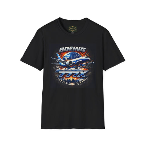Boeing 777X Retro Jet T-Shirt — Airplane Pilot Aviation Tee