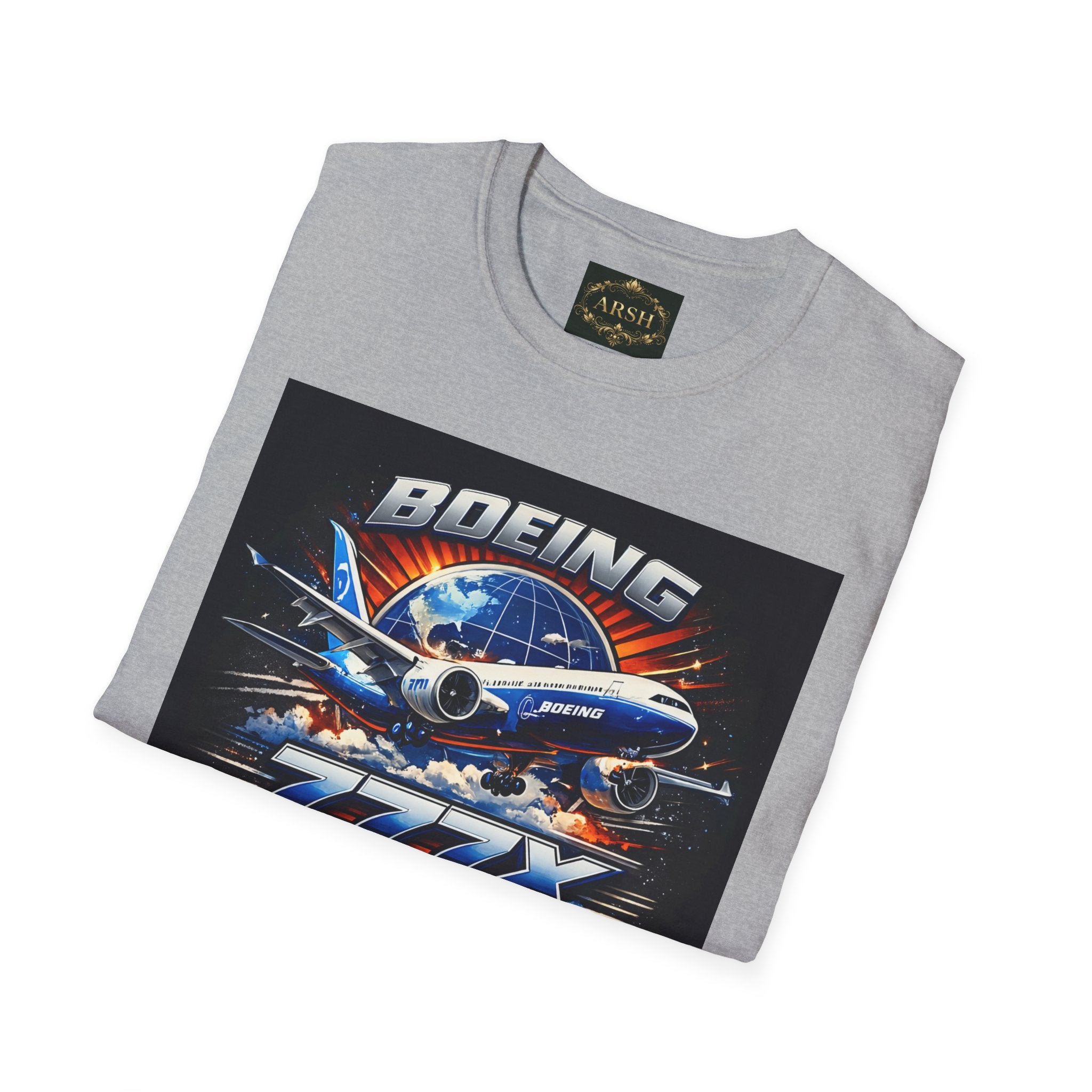 Boeing 777X Retro Jet T-Shirt — Airplane Pilot Aviation Tee