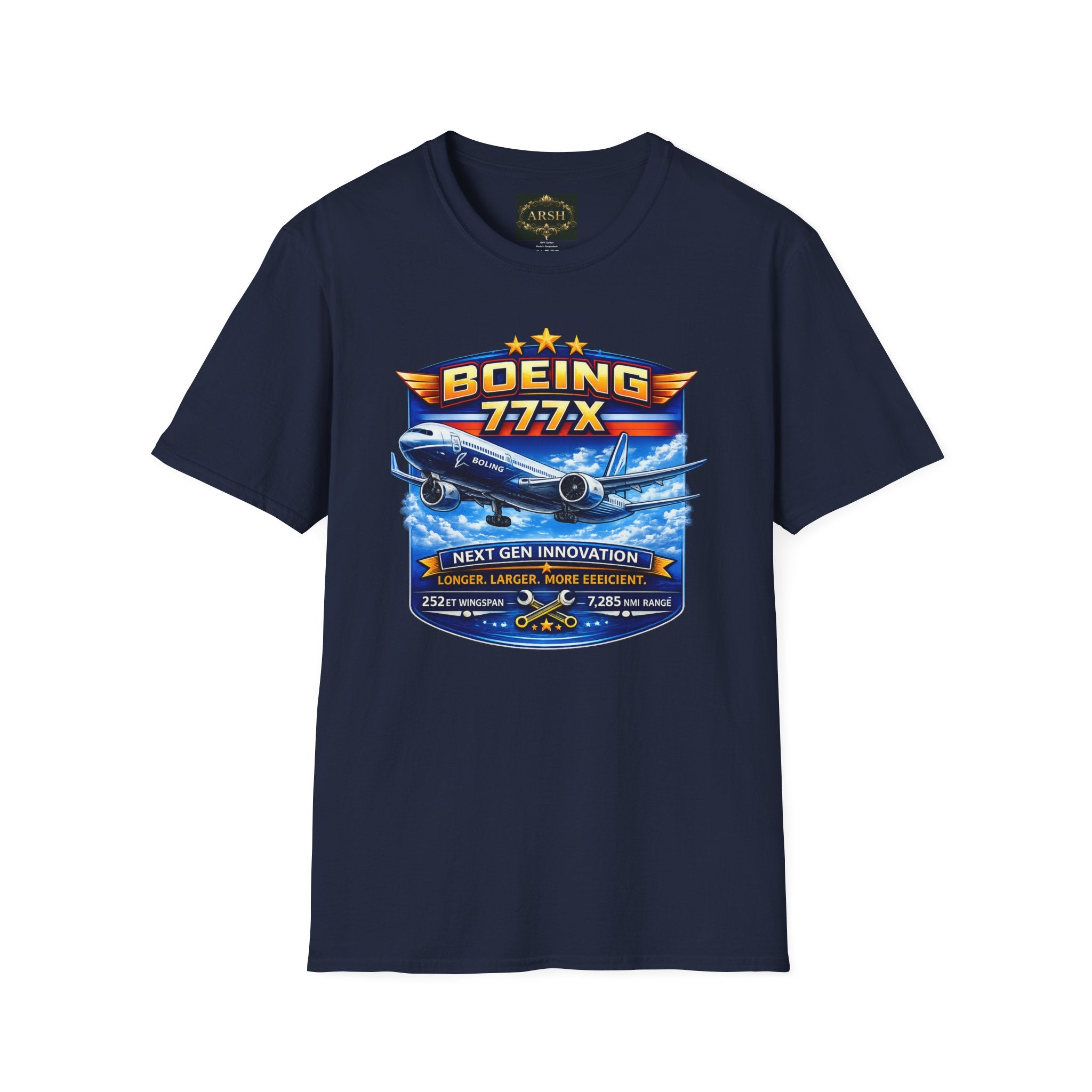 Boeing 777X Aviation T-Shirt — Next-Gen Innovation Plane Graphic Tee