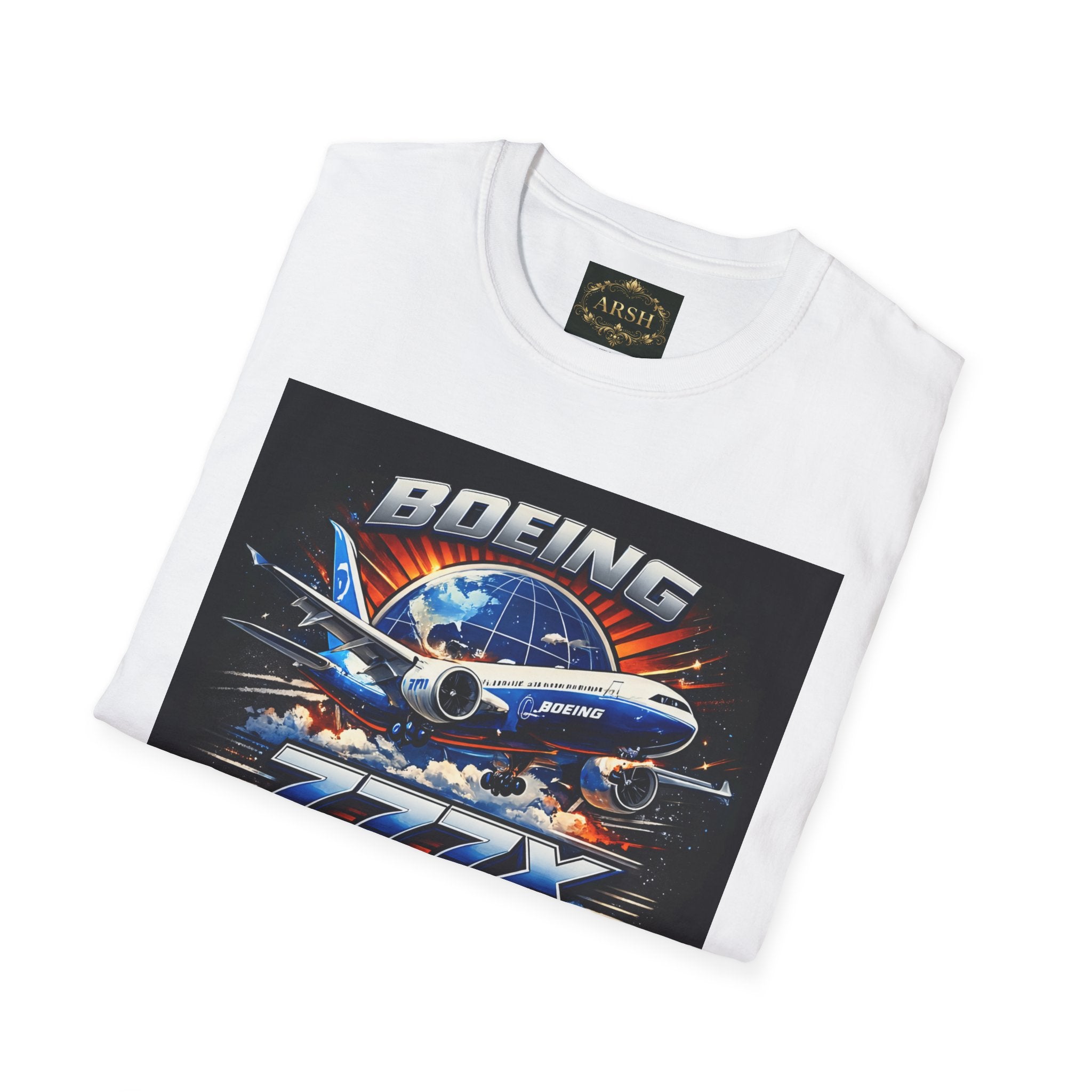 Boeing 777X Retro Jet T-Shirt — Airplane Pilot Aviation Tee