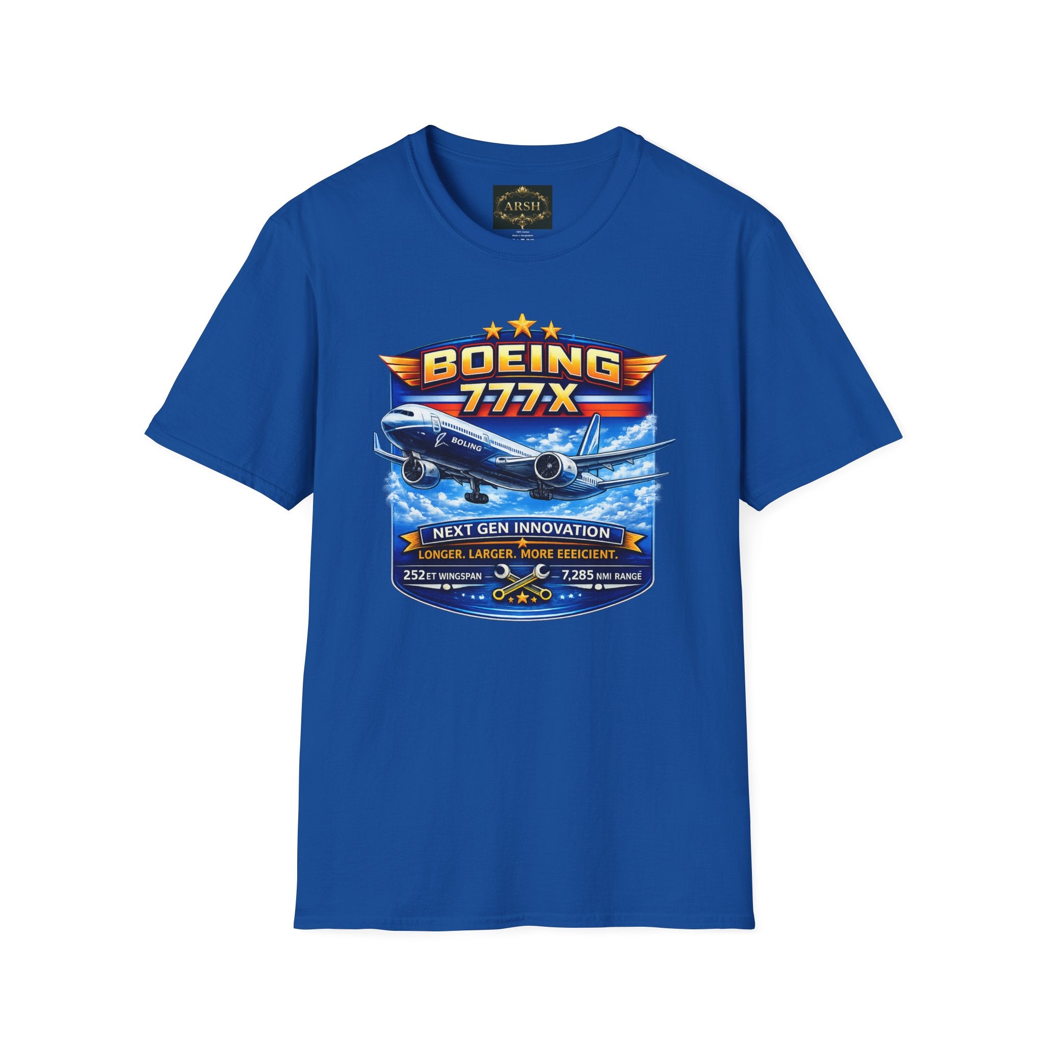 Boeing 777X Aviation T-Shirt — Next-Gen Innovation Plane Graphic Tee
