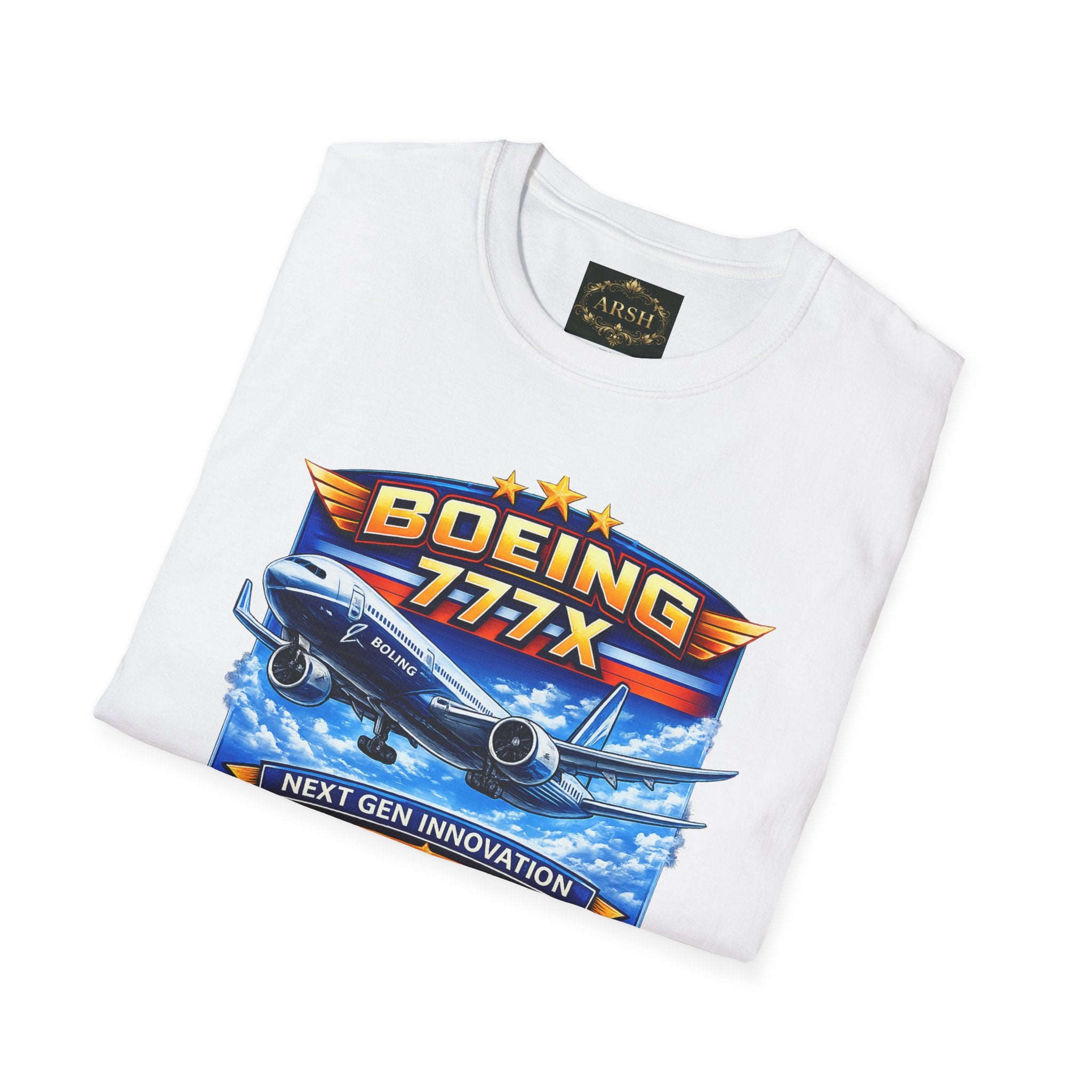 Boeing 777X Aviation T-Shirt — Next-Gen Innovation Plane Graphic Tee