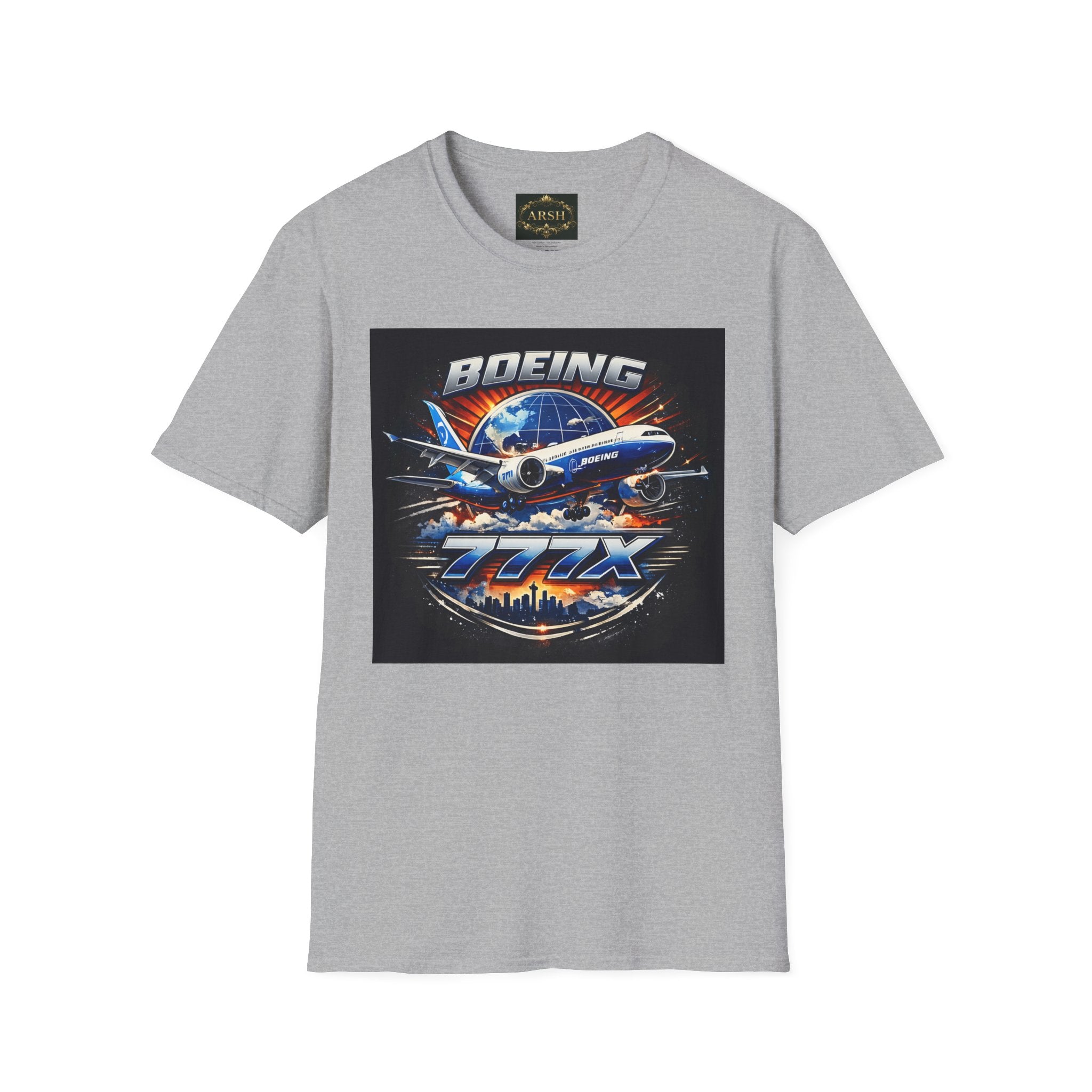 Boeing 777X Retro Jet T-Shirt — Airplane Pilot Aviation Tee