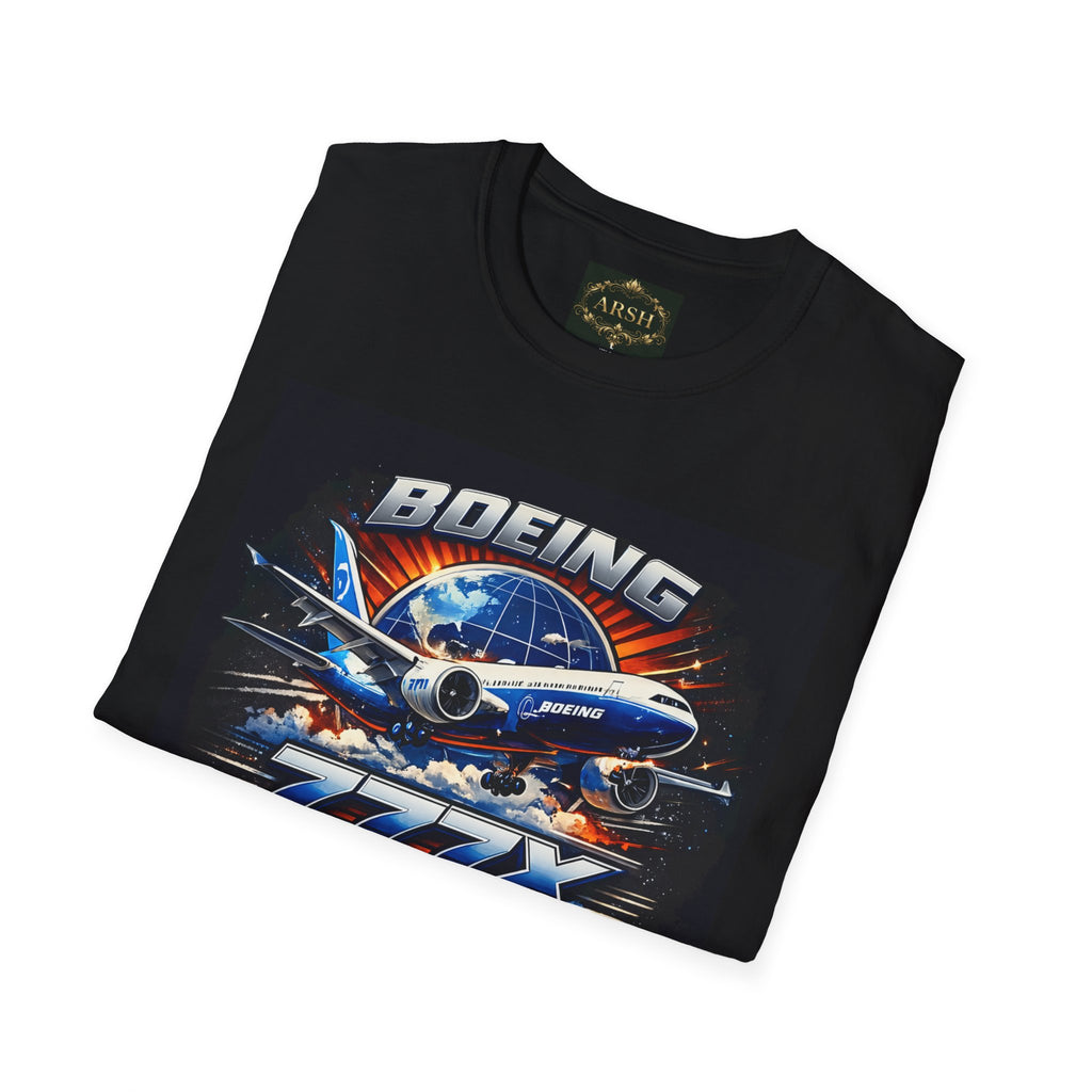 Boeing 777X Retro Jet T-Shirt — Airplane Pilot Aviation Tee