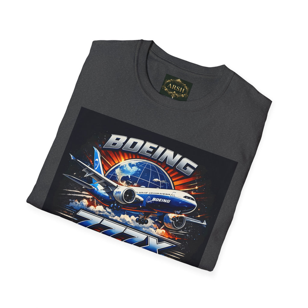 Boeing 777X Retro Jet T-Shirt — Airplane Pilot Aviation Tee