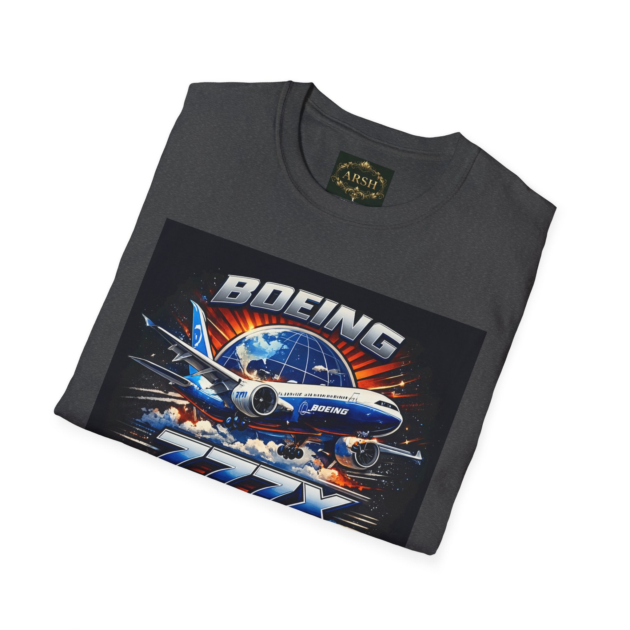 Boeing 777X Retro Jet T-Shirt — Airplane Pilot Aviation Tee