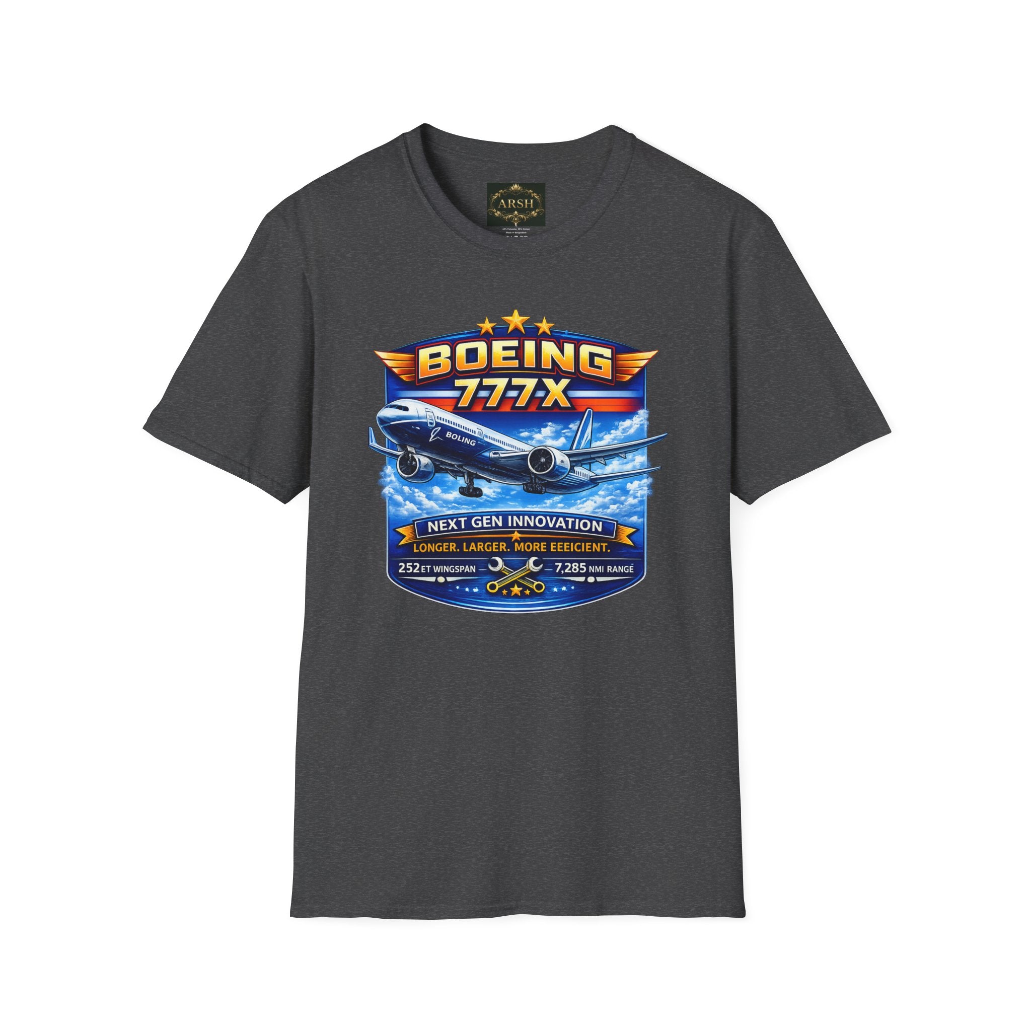 Boeing 777X Aviation T-Shirt — Next-Gen Innovation Plane Graphic Tee