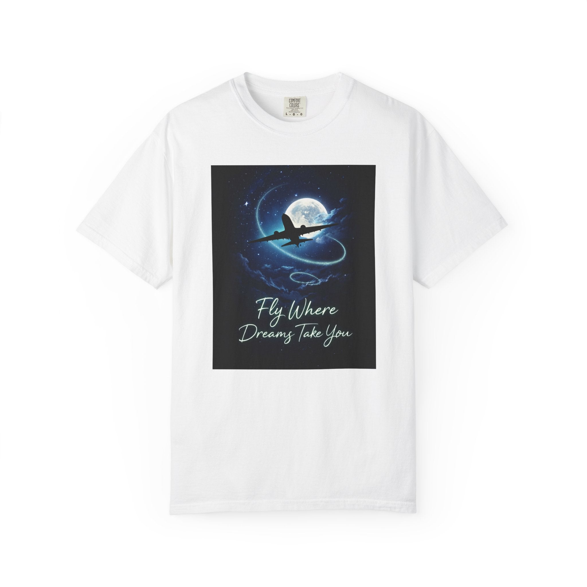 Aviation Moon T-Shirt — "Fly Where Dreams Take You" Graphic Tee