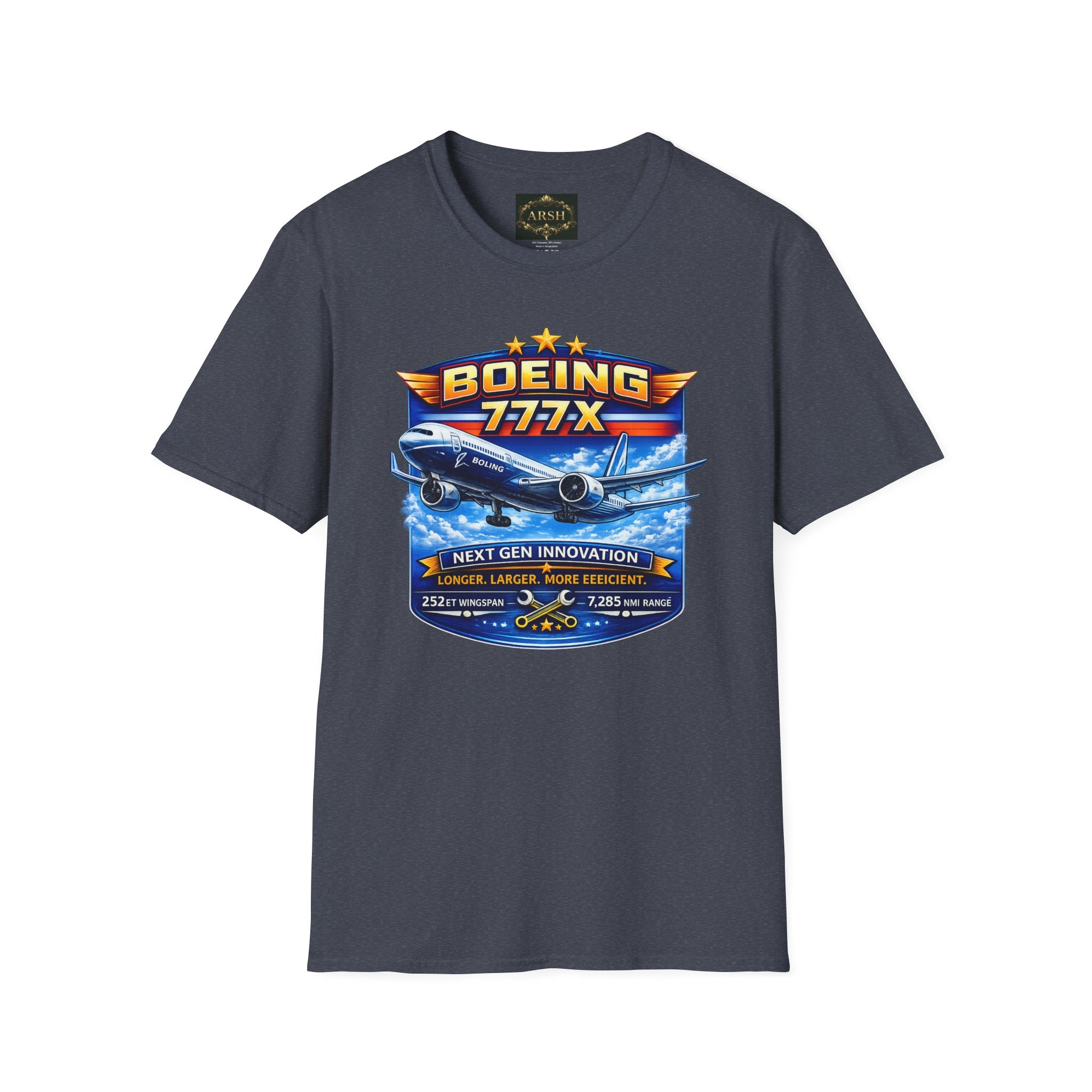 Boeing 777X Aviation T-Shirt — Next-Gen Innovation Plane Graphic Tee