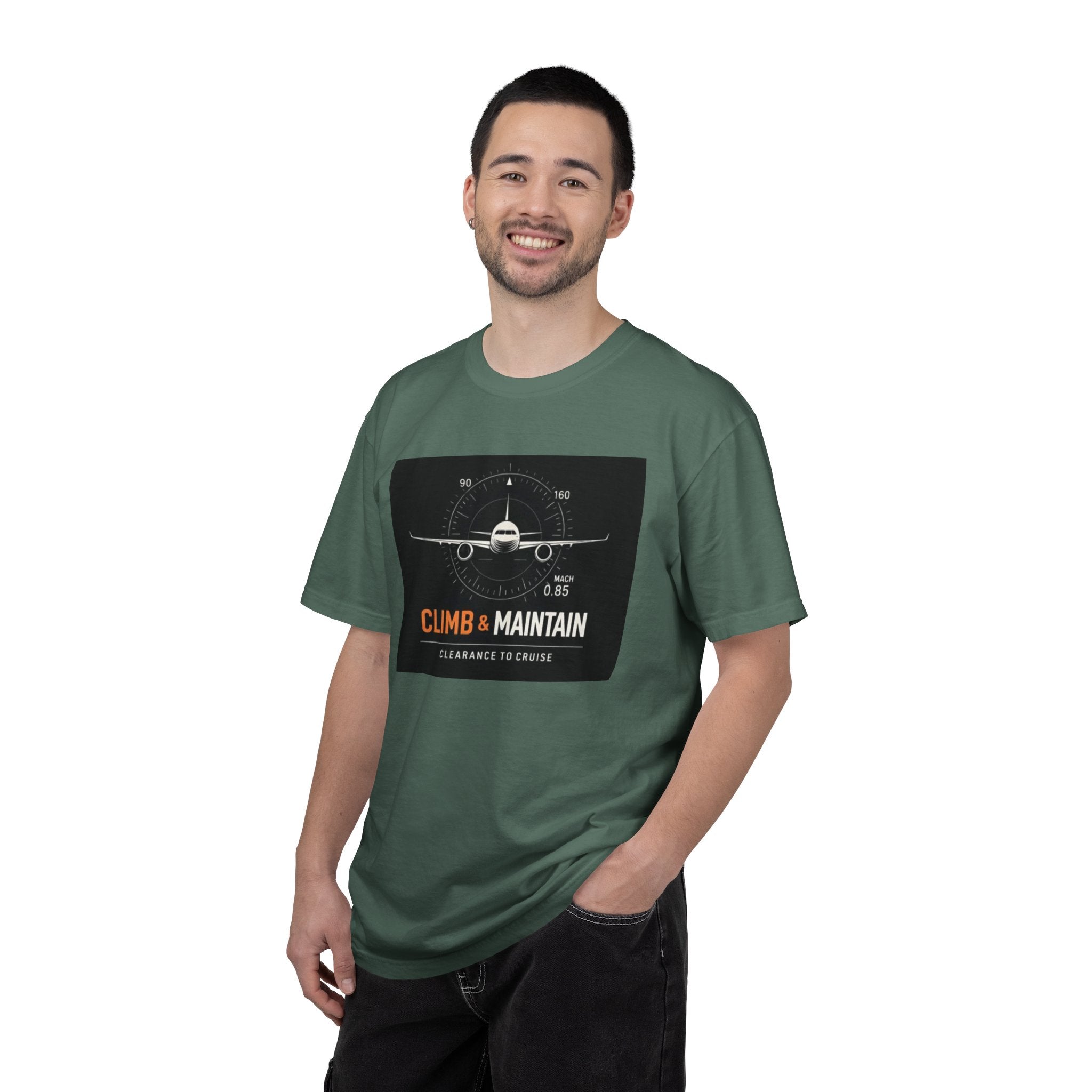 Climb & Maintain Airplane T-Shirt — Aviation Pilot Graphic Tee
