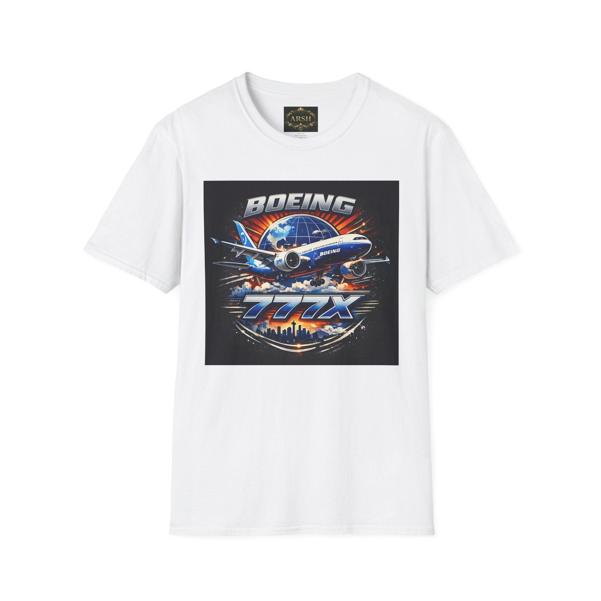 Boeing 777X Retro Jet T-Shirt — Airplane Pilot Aviation Tee