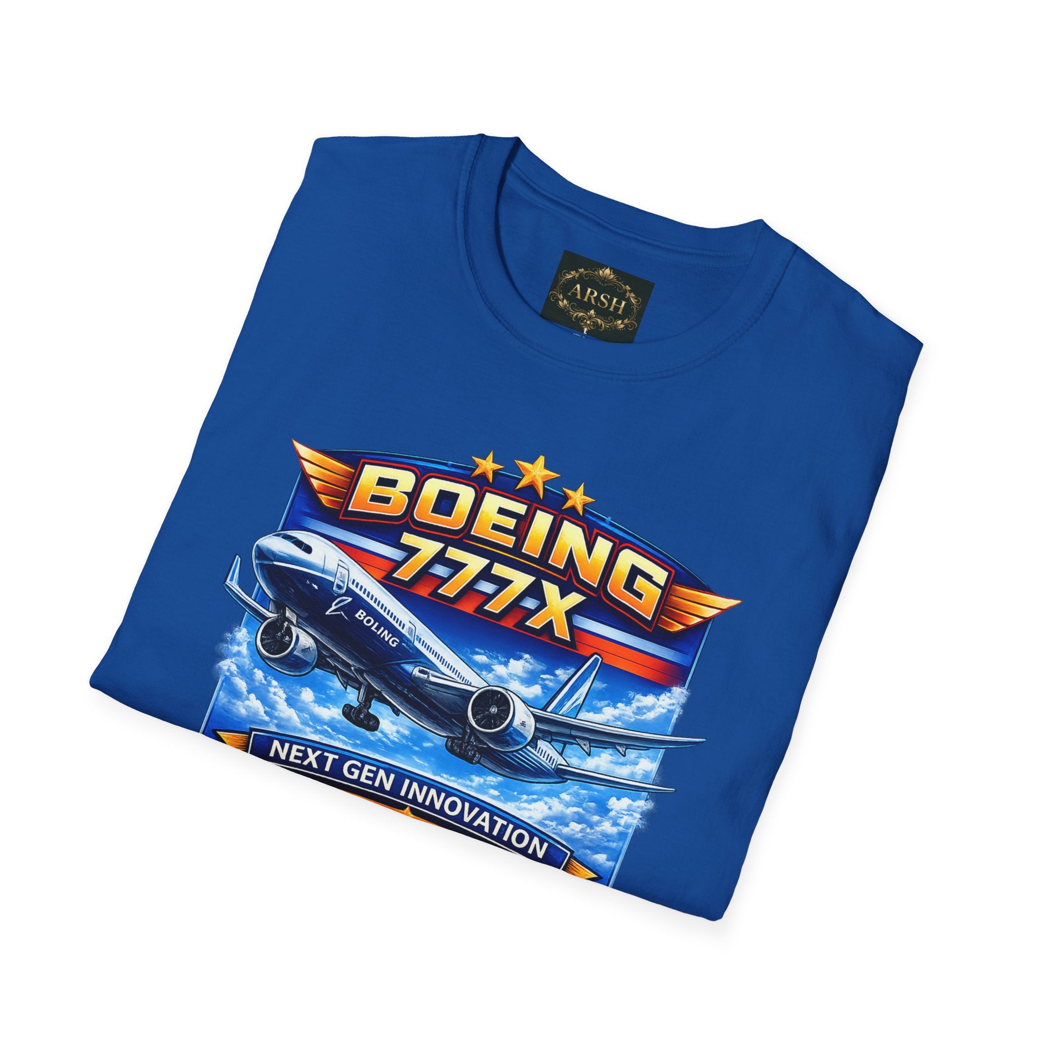 Boeing 777X Aviation T-Shirt — Next-Gen Innovation Plane Graphic Tee