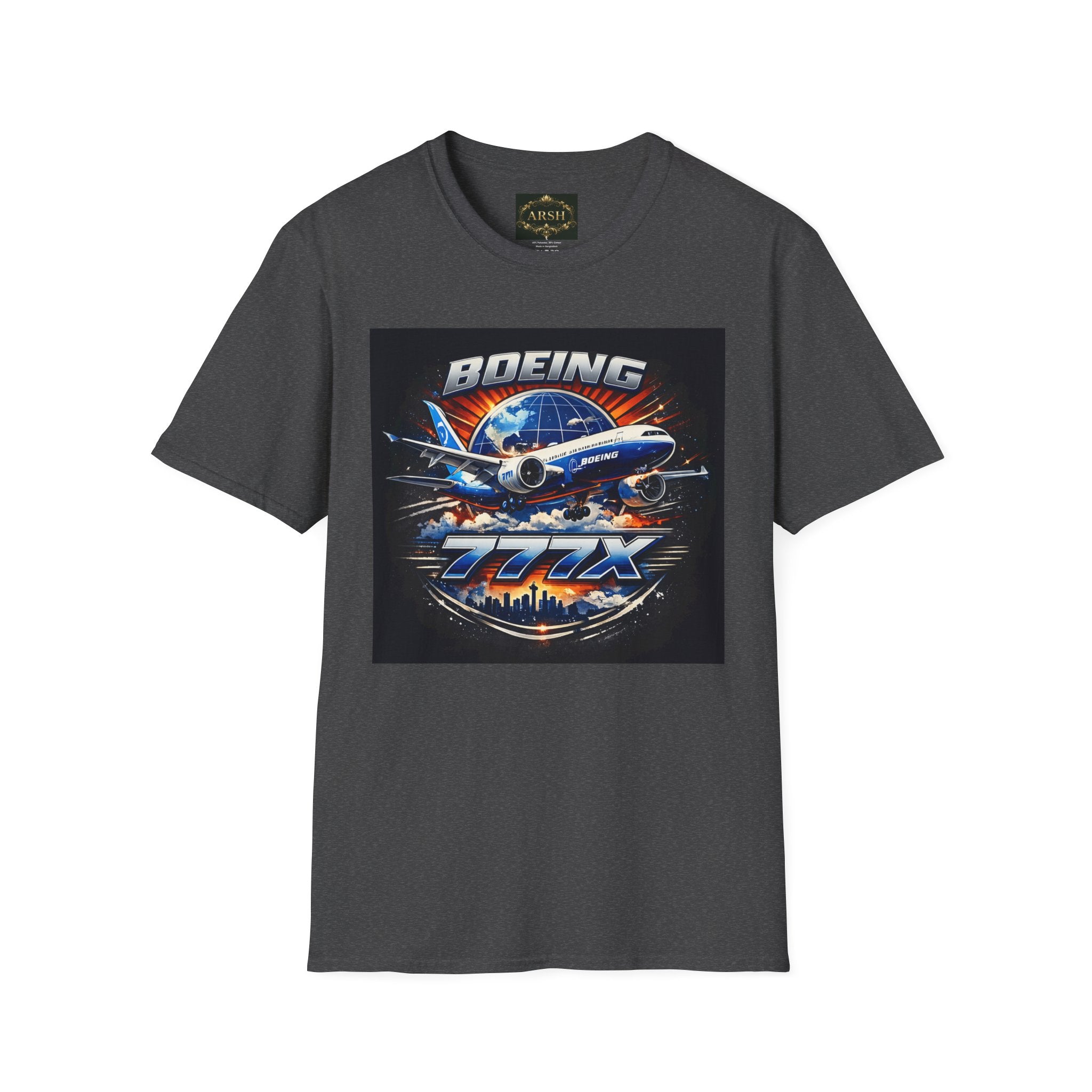 Boeing 777X Retro Jet T-Shirt — Airplane Pilot Aviation Tee