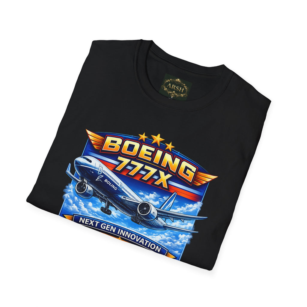 Boeing 777X Aviation T-Shirt — Next-Gen Innovation Plane Graphic Tee