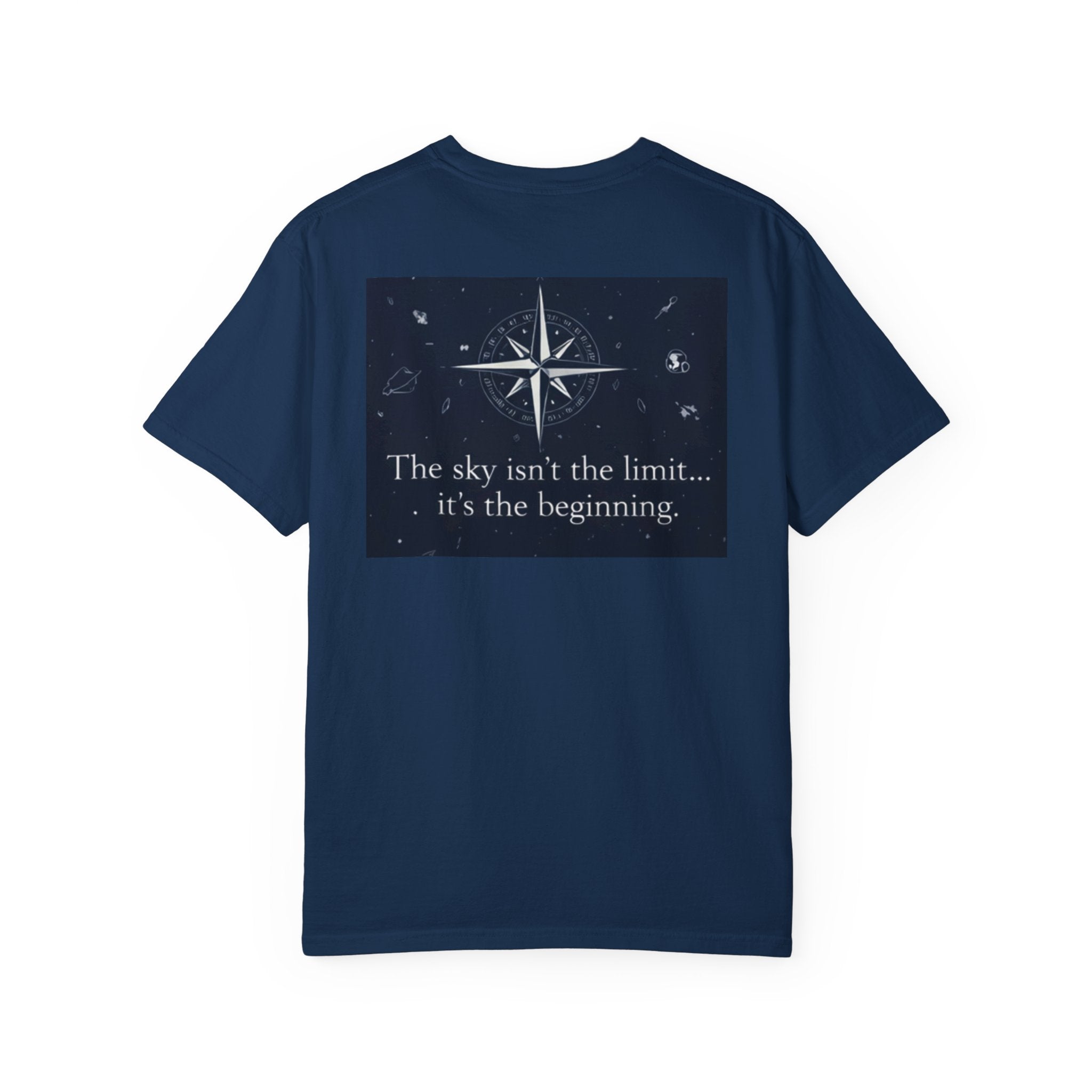 Aviation Graphic T-Shirt — "Chasing Horizons" Front/Back Travel Quote