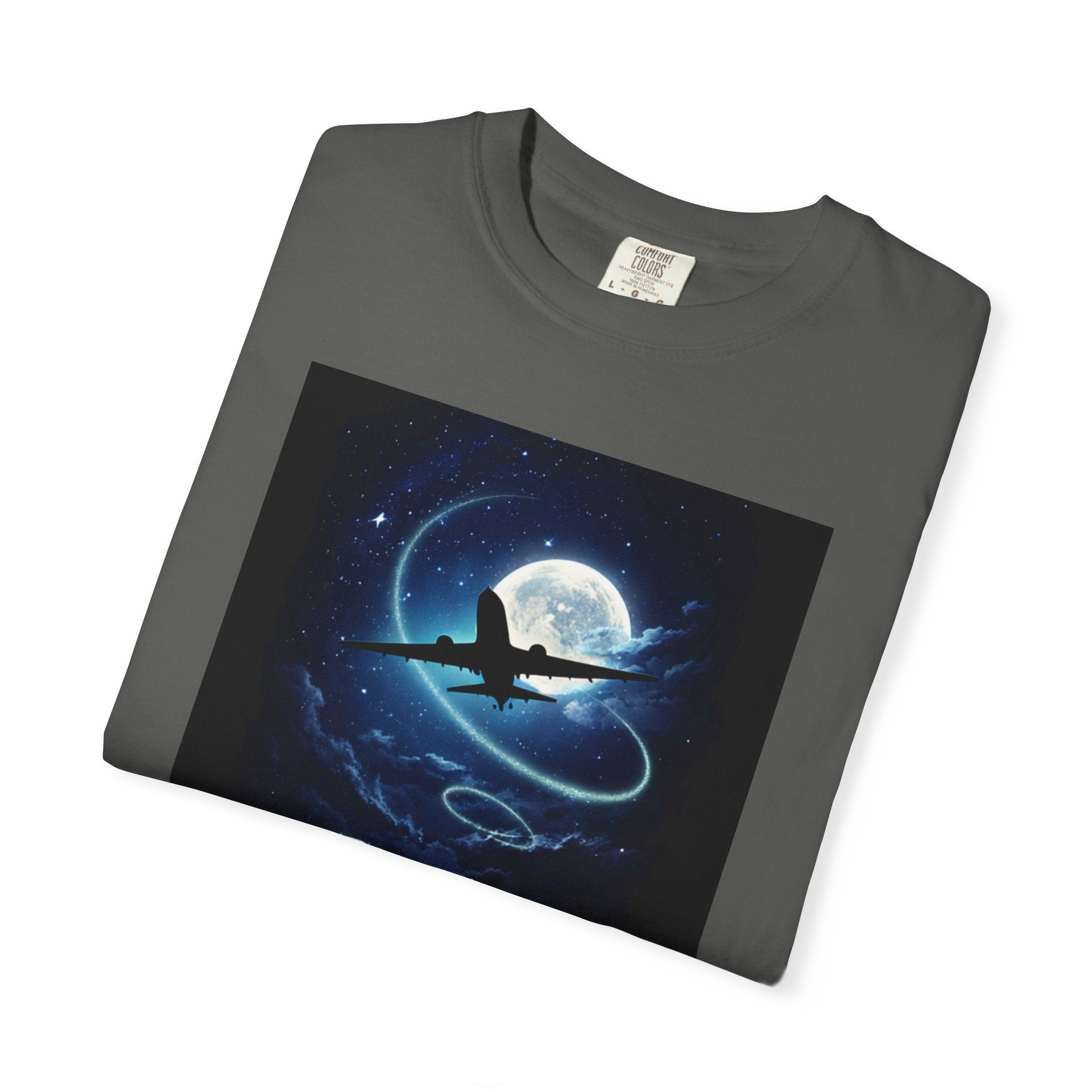 Aviation Moon T-Shirt — "Fly Where Dreams Take You" Graphic Tee