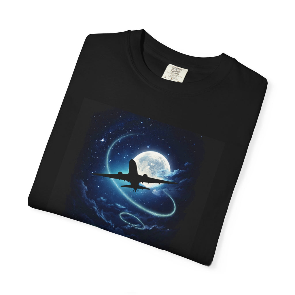 Aviation Moon T-Shirt — "Fly Where Dreams Take You" Graphic Tee