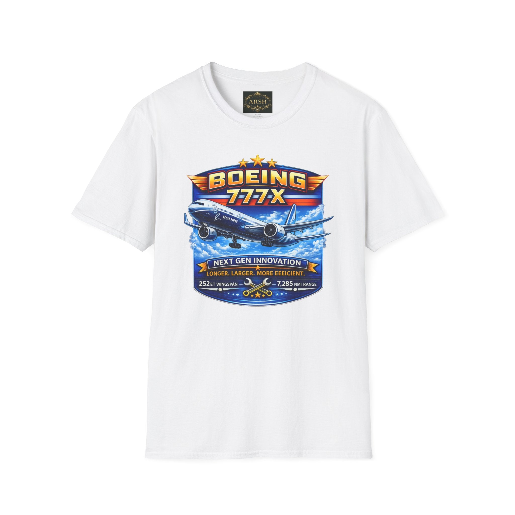 Boeing 777X Aviation T-Shirt — Next-Gen Innovation Plane Graphic Tee
