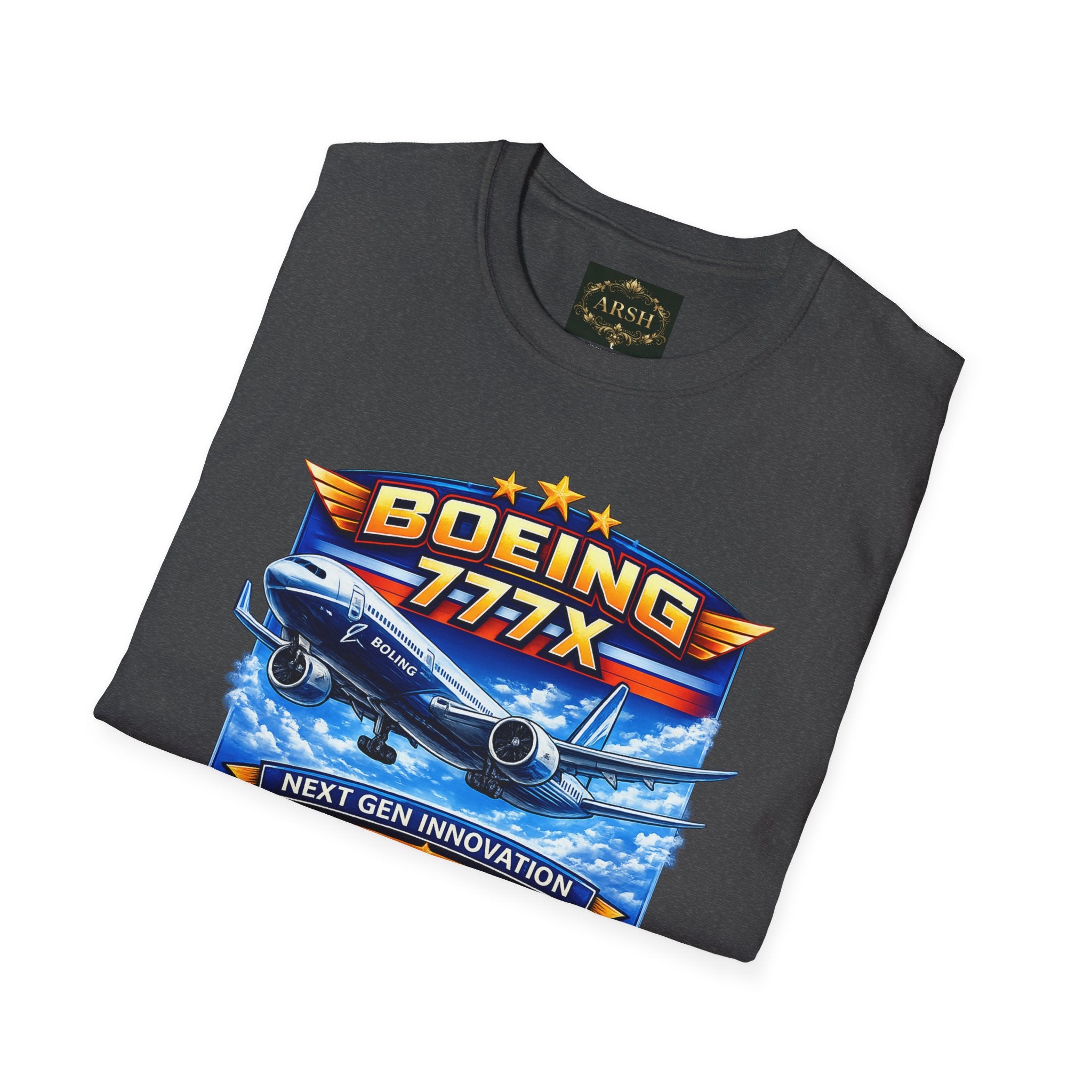 Boeing 777X Aviation T-Shirt — Next-Gen Innovation Plane Graphic Tee