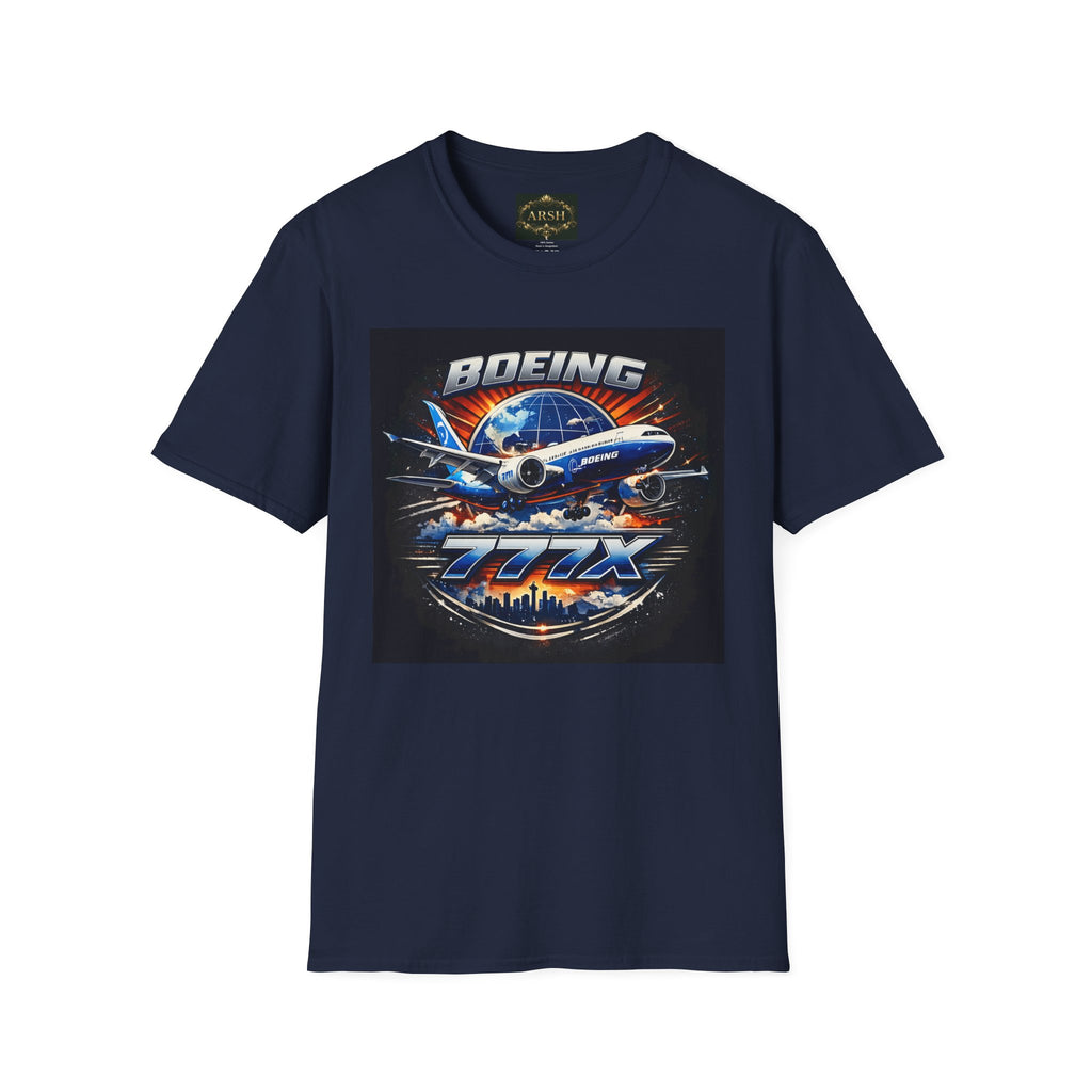Boeing 777X Retro Jet T-Shirt — Airplane Pilot Aviation Tee