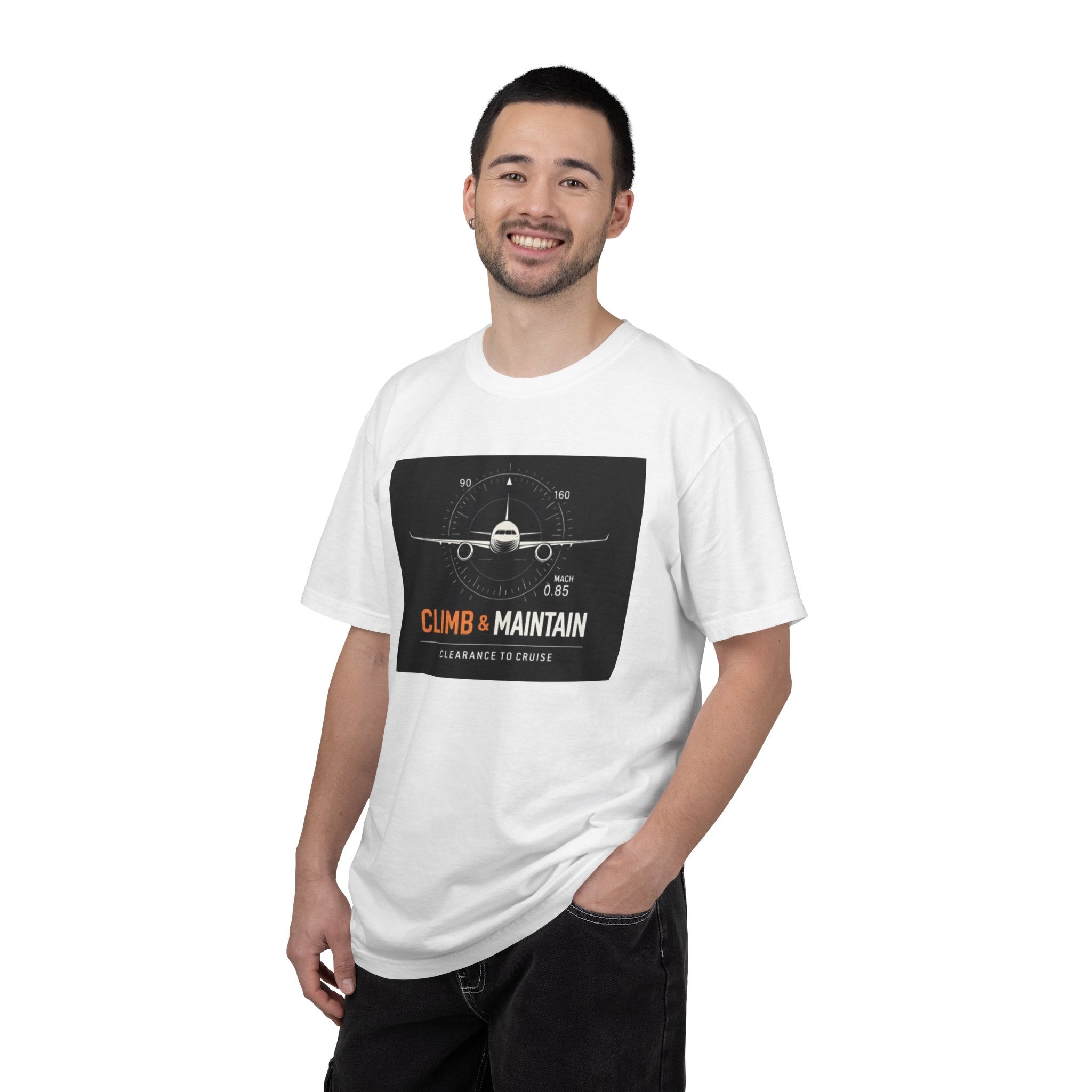 Climb & Maintain Airplane T-Shirt — Aviation Pilot Graphic Tee