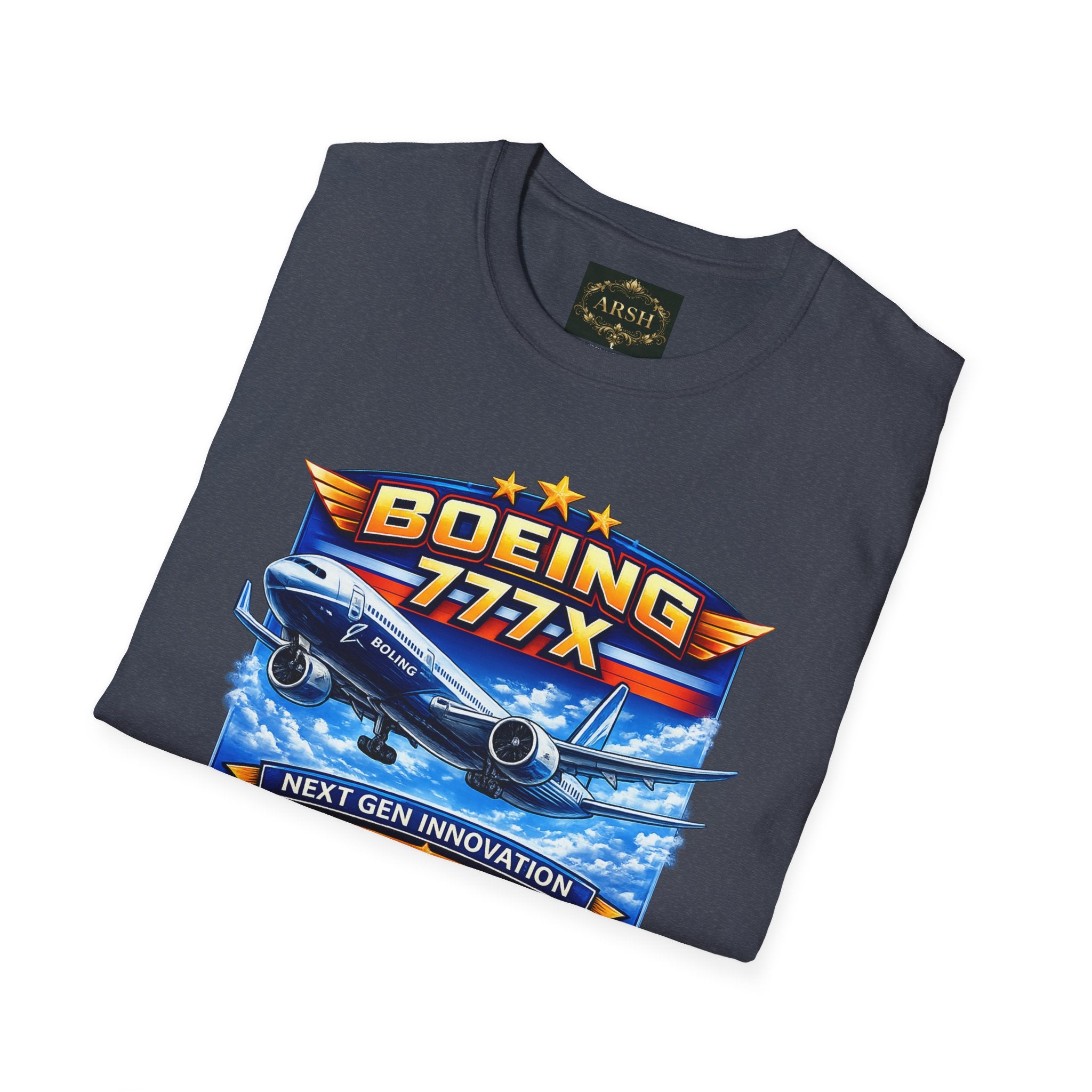 Boeing 777X Aviation T-Shirt — Next-Gen Innovation Plane Graphic Tee