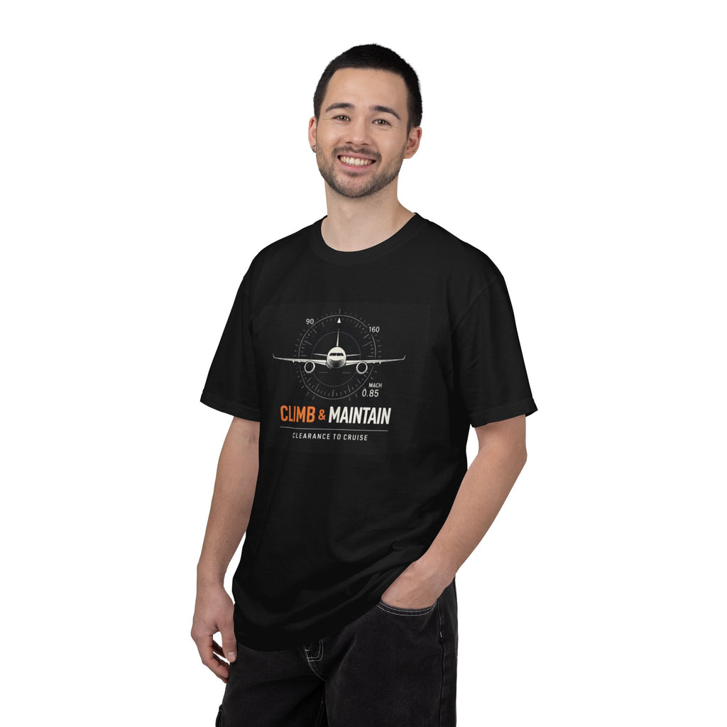Climb & Maintain Airplane T-Shirt — Aviation Pilot Graphic Tee