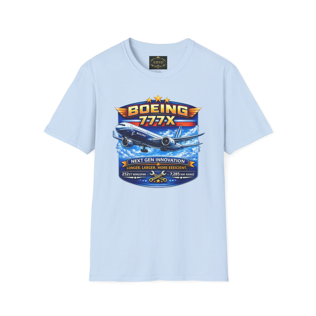 Boeing 777X Aviation T-Shirt — Next-Gen Innovation Plane Graphic Tee